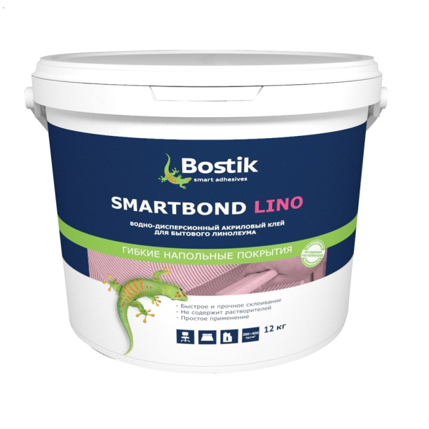 Клей для линолеума бытового Bostik Smartbond Lino 12 кг от магазина ЛесКонПром.ру