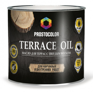 Масло для террас с твёрдым воском PROSTOCOLOR Terrace Oil 2,2 л орех