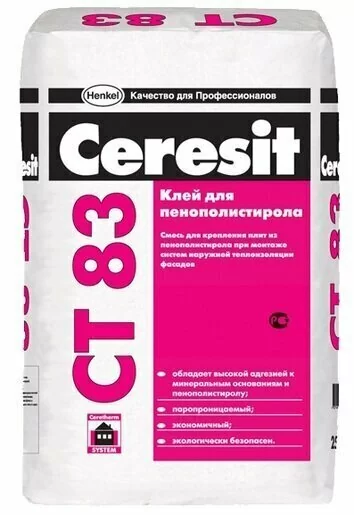 Клей для пенополистирола Ceresit CT 83 25 кг от магазина ЛесКонПром.ру