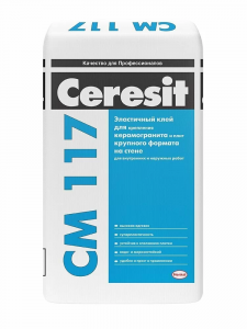 Клей плиточный эластичный для любых видов плитки Ceresit CM 117 25 кг