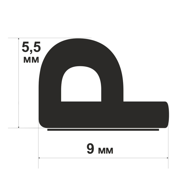 Уплотнитель самоклеящийся Р-профиль для щелей 3-5 мм 6 м коричневый от магазина ЛесКонПром.ру