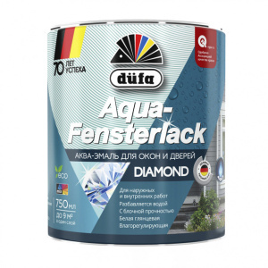Аква-эмаль для окон и дверей dufa Aqua-Fensterlack 0,75 л белая