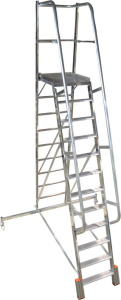 Односторонняя лестница с платформой VARIO KOMPAKT STABILO 12 ступеней KRAUSE арт.833365