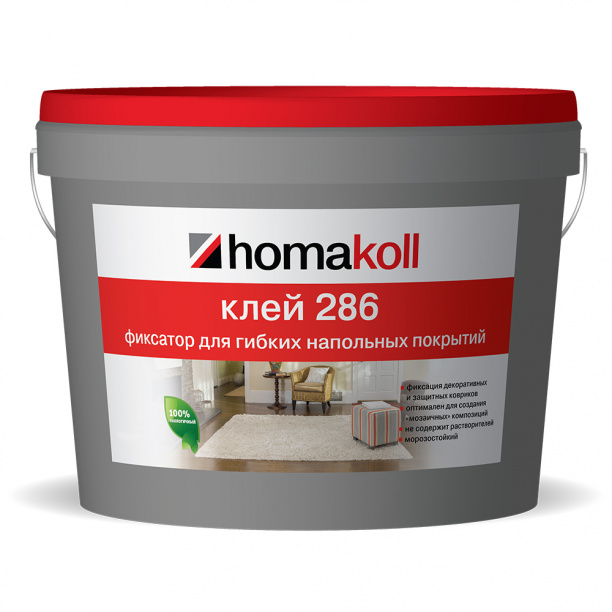 Клей-фиксатор для гибких напольных покрытий homakoll 286 3 кг от магазина ЛесКонПром.ру