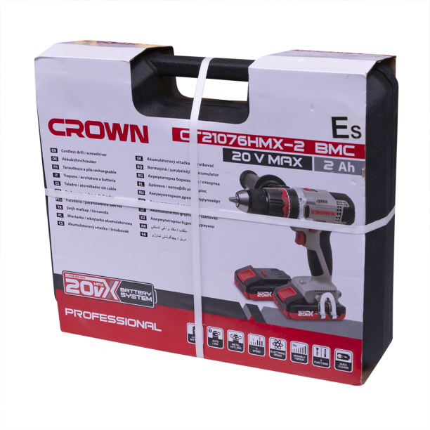 Шуруповерт аккумуляторный CROWN B3 Plus CT21076HMX 2х2,0 Ач Li-Ion 20 В от магазина ЛесКонПром.ру
