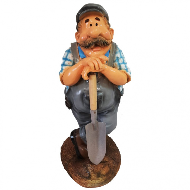 Садовая фигура Мужик с лопатой 66 см от магазина ЛесКонПром.ру