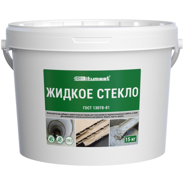 Жидкое стекло Bitumast натриевое 15 кг от магазина ЛесКонПром.ру