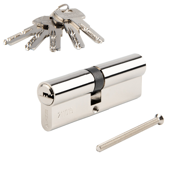 Цилиндр для замка APECS SC-M90 45х45 мм ключ-ключ никель от магазина ЛесКонПром.ру