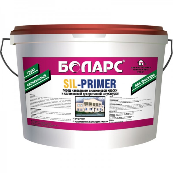 Грунт Боларс SIL-PRIMER силиконовый, 10 л от магазина ЛесКонПром.ру