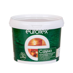 Лак для бань и саун Eurotex Сауна защитно-декоративный 2,5 кг