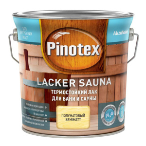 Лак для бани и сауны Pinotex Lacker Sauna термостойкий 2,7 л