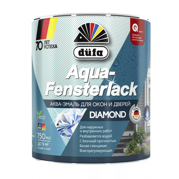 Аква-эмаль для окон и дверей dufa Aqua-Fensterlack 0,75 л белая от магазина ЛесКонПром.ру