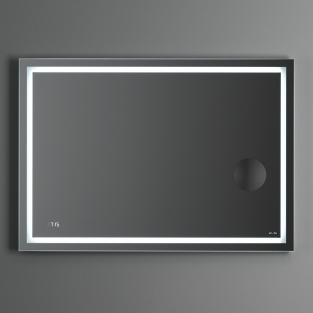 Зеркало AM.PM Gem 70х100 см с подсветкой, часами и линзой от магазина ЛесКонПром.ру