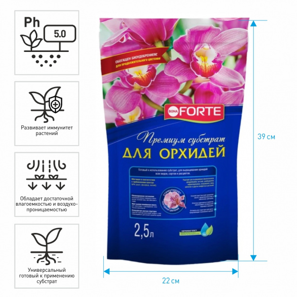 Субстрат для орхидей Bona Forte 2,5 л от магазина ЛесКонПром.ру