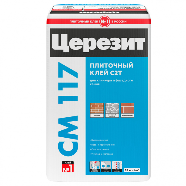 Клей для плитки C2T Церезит СМ 117 25 кг от магазина ЛесКонПром.ру