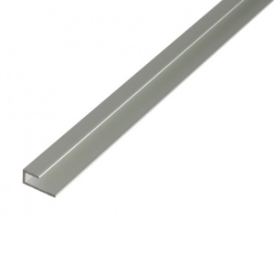 Профиль окантовочный алюминиевый серебро 20x9x10х2000 мм толщина 1,5 мм