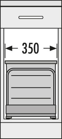 Система сортировки 48л с креплением фасада в шкаф с мойкой BOTTOM MOUNT-S 3616411 от магазина ЛесКонПром.ру