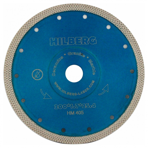 Диск алмазный по керамограниту Hilberg Hard Materials 200x1,7x25,4 мм от магазина ЛесКонПром.ру