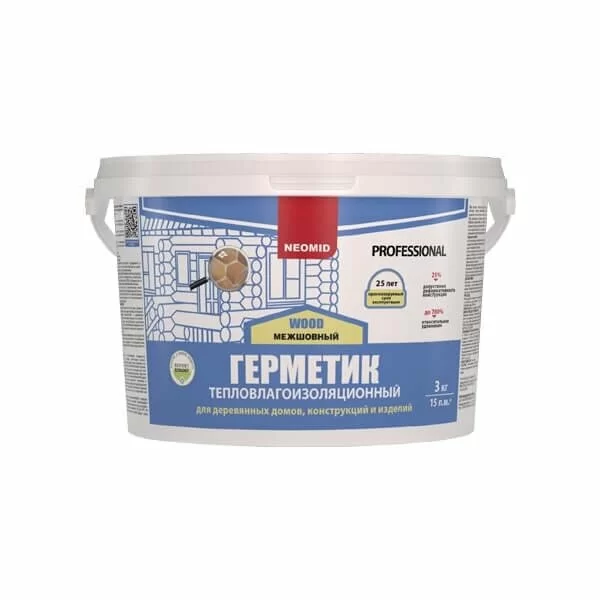 Герметик строительный Neomid Professional белый 3 кг от магазина ЛесКонПром.ру