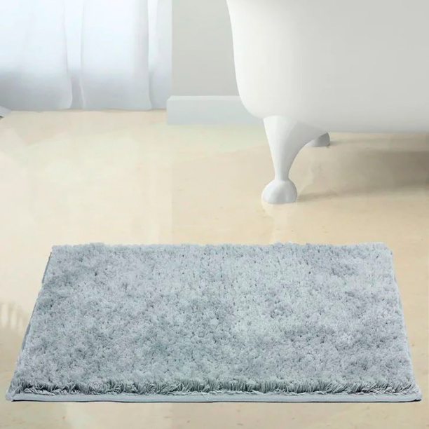Коврик для ванной BATH PLUS Тиволи 60х90 см микрофибра светло-серый от магазина ЛесКонПром.ру