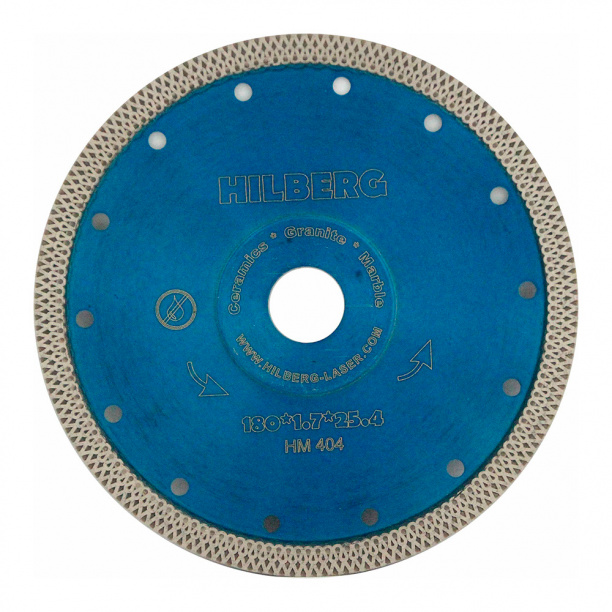 Алмазный диск турбо по керамограниту Hilberg Hard Materials 180x1,7x25,4 мм от магазина ЛесКонПром.ру