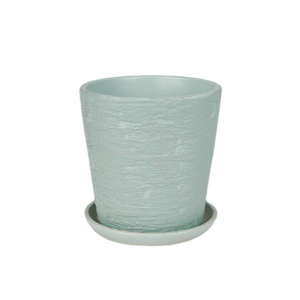 Горшок керамический Лофт конус зеленый d22 см h22,5 см 5,6 л