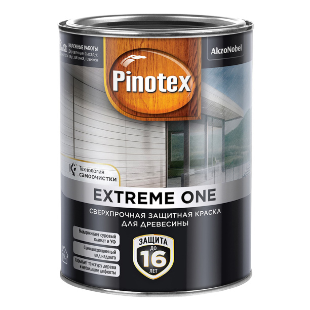 Краска для древесины Pinotex Extreme One акриловая база BC 0,85 л от магазина ЛесКонПром.ру