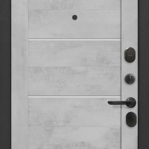 Дверь входная металлическая Бостон бетон снежный царга 2050х860х93 мм правая от магазина ЛесКонПром.ру