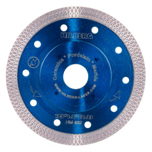 Алмазный диск турбо по керамограниту Hilberg Hard Materials 125x1,2x22,2 мм