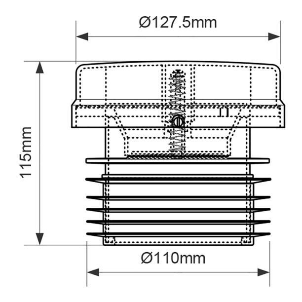 Воздушный клапан McAlpine для канализации с мембраной d110 мм 30 л/секунду от магазина ЛесКонПром.ру