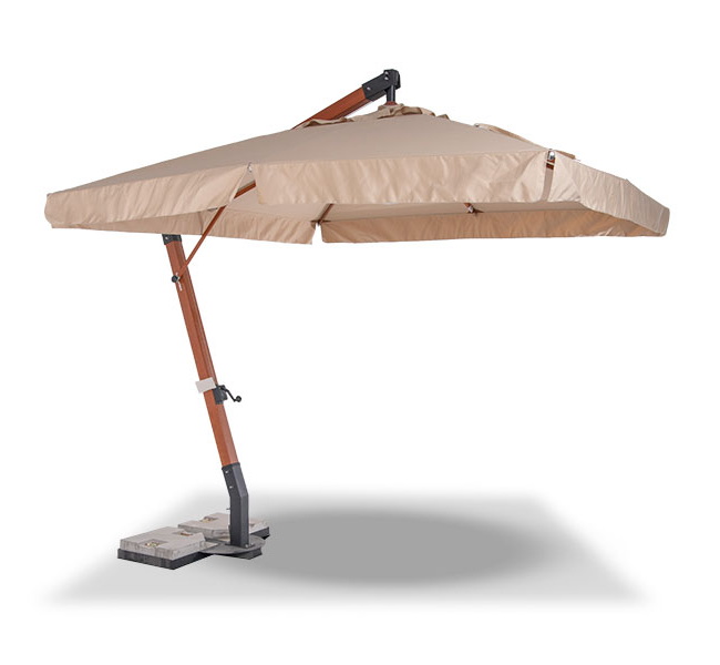"Ливорно" зонт садовый 3х3м на боковой деревянной опоре от магазина ЛесКонПром.ру