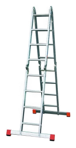 Универсальная алюминиевая шарнирная лестница-трансформер MultiMatic 4Х3 KRAUSE арт.120632