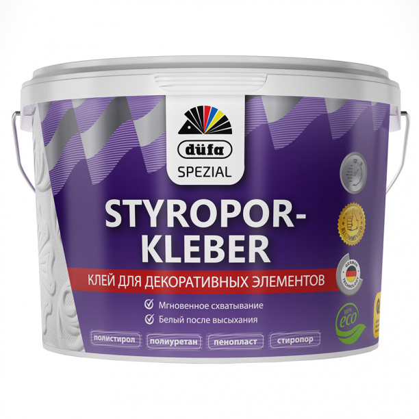 Клей стиропоровый dufa SPEZIAL Styroporkleber для потолочных покрытий 3 кг белый от магазина ЛесКонПром.ру