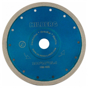 Диск алмазный по керамограниту Hilberg Hard Materials 200x1,7x25,4 мм