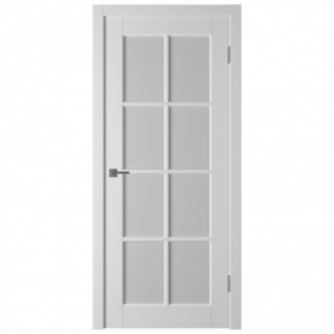 Дверь межкомнатная остекленная 2000х800 мм Аура эмаль белая