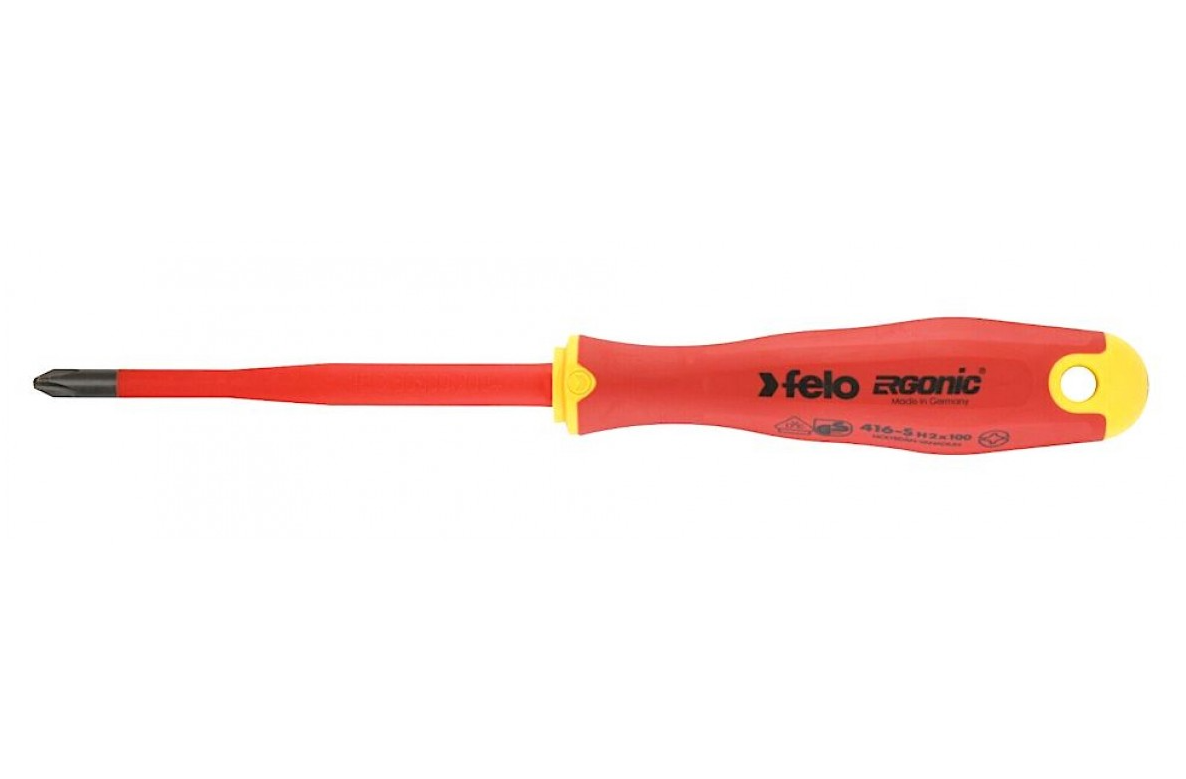 Диэлектрическая отвертка Felo Ergonic крестовая (+/- Z 1X80) 41710290 в Москве от магазина ЛесКонПром.ру