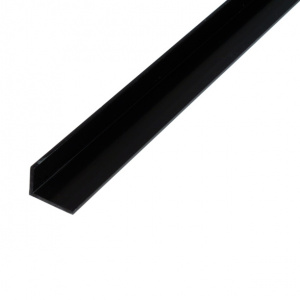 Уголок пластик черный 20x10x1,5х2000 мм