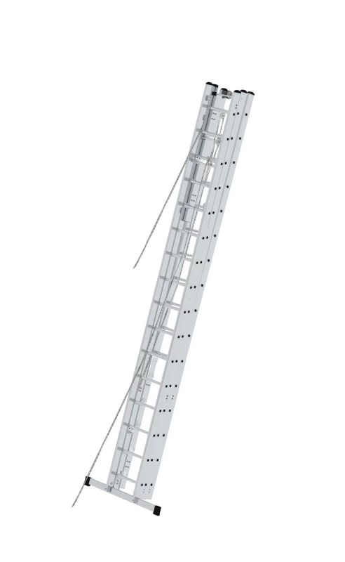 Лестница алюминиевая трехсекционая профессиональная с канатной тягой KRAUSE STABILO 3х18 от магазина ЛесКонПром.ру