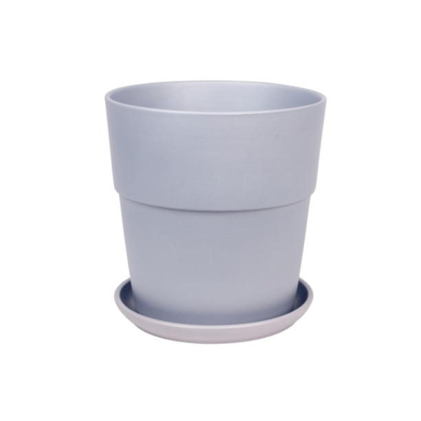 Горшок керамический Аллой конус серый d26 см h27 см 9,4 л от магазина ЛесКонПром.ру