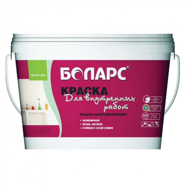 Краска Боларс для внутренних работ, 40 кг от магазина ЛесКонПром.ру