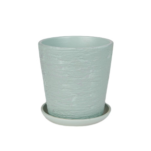 Горшок керамический Лофт конус зеленый d26 см h27 см 9,4 л