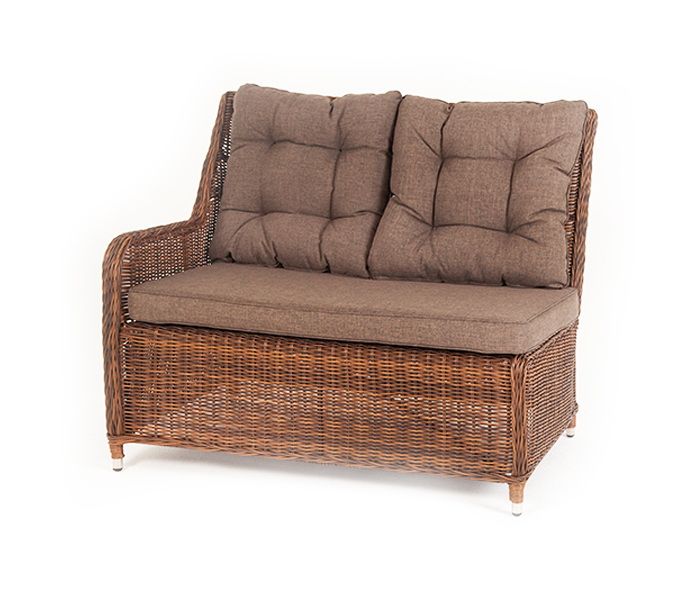 "Бергамо" плетеный правый модуль дивана, цвет коричневый от магазина ЛесКонПром.ру