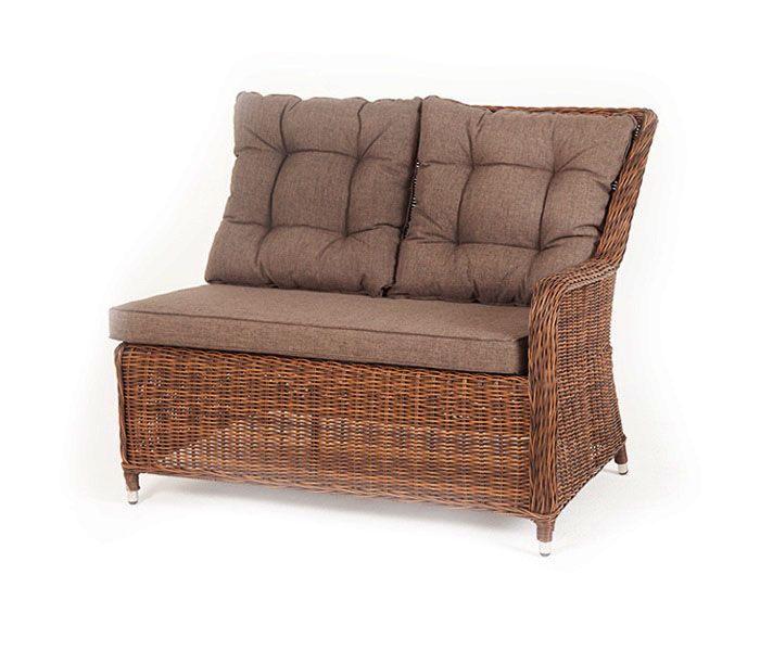 "Бергамо" плетеный левый модуль дивана, цвет коричневый от магазина ЛесКонПром.ру