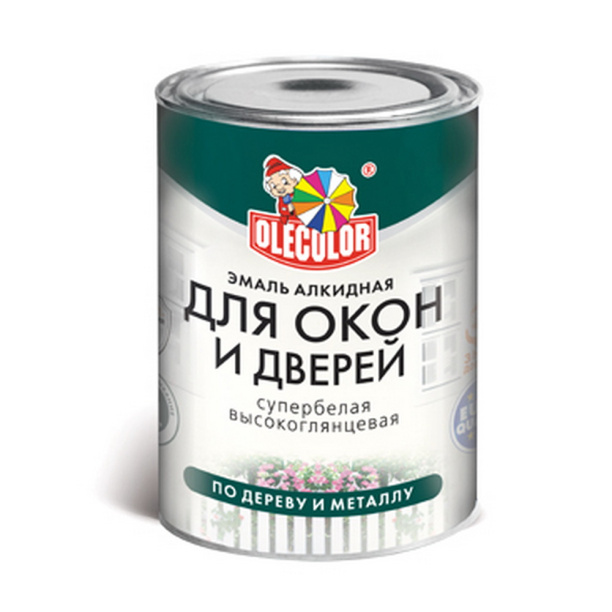 Эмаль для окон и дверей глянцевая Olecolor 0,9 кг от магазина ЛесКонПром.ру
