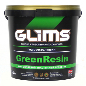 Гидроизоляция обмазочная полимерная GLIMS GreenResin 3,5 кг