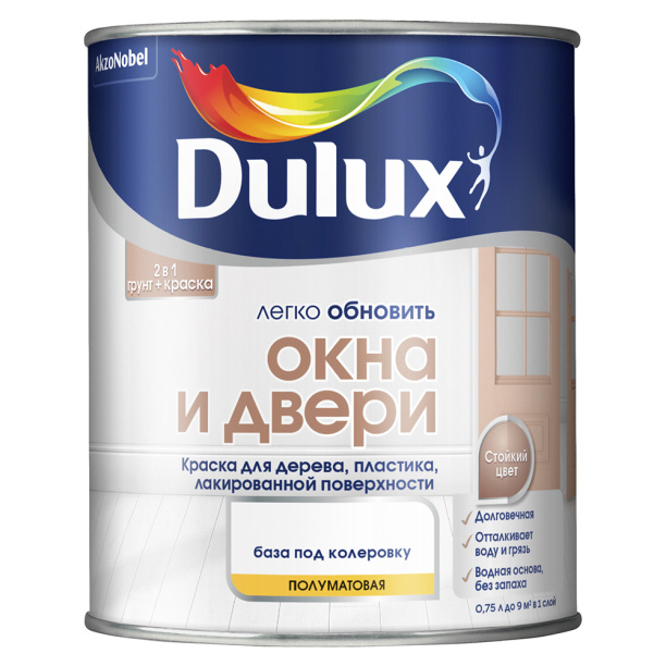 Эмаль для окон и дверей акриловая Dulux Легко Обновить белая 0,75 л от магазина ЛесКонПром.ру