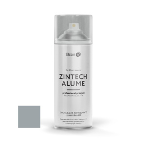 Грунт-эмаль-спрей Elcon Zintech Alume 280 г серебристая