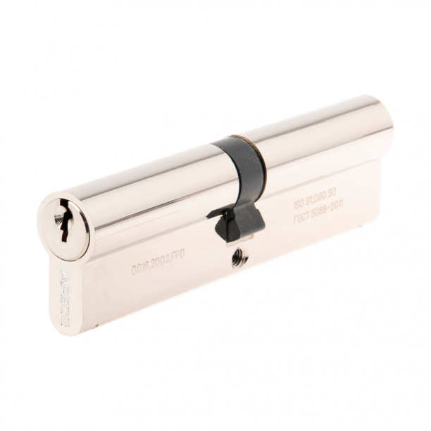 Цилиндр для замка APECS SC-110 55х55 мм ключ-ключ никель от магазина ЛесКонПром.ру