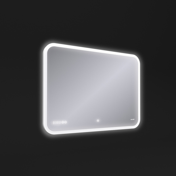 Зеркало Cersanit LED 070 Design Pro 80x60 см с подсветкой, подогревом, часами и bluetooth от магазина ЛесКонПром.ру