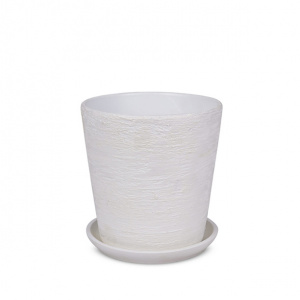 Горшок керамический Лофт белый d22 см h22,5 см 5,6 л